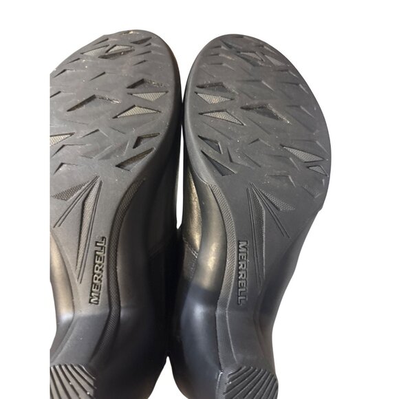 Merrell Womens 8.5 Black Leather‎ & Elastic Heeled Shoes Size 8.5 - Picture 6 of 8